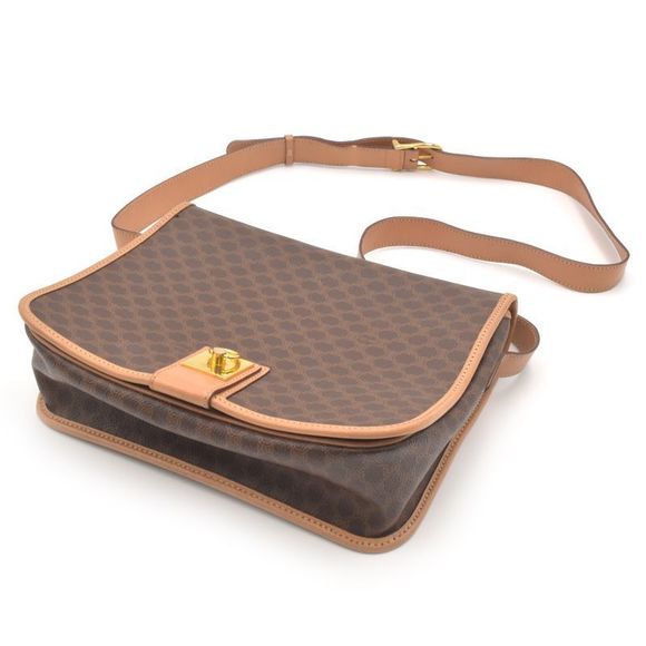 Celine Shoulder Bag Leather Macadam Brown - Picture 4 of 8